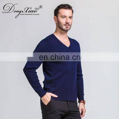 Worsted Knitwear Machine Fashion 16gg Solid Merino Wool Jumper Sweater Plus Size V-Neck Collar photo-3
