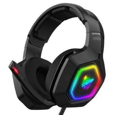 K10 wired gaming headset Over-Ear Gaming Headphones with Noise Canceling Microphone and LED Light for PS4,PC