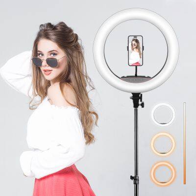 Hot sell 18inch Ring Light Makeup  Led RingLight t With Tripod Stand 14 18 22 Inch Selfie Fill Light RGB Ring Light