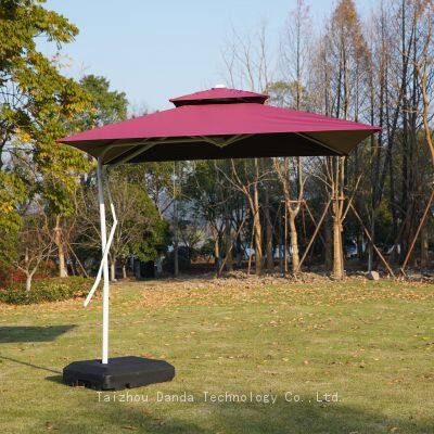 Multi Colors Outdoor 2.2*2.2m Umbrella With Double Vent With Height Adjustable