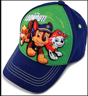 Nickelodeon Toddler Boys' Paw Patrol Baseball Cap 3D Chase, Marshall, Rubble Curved Brim SnapBack Hat
