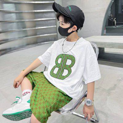 Girls' Summer Short-sleeved T-shirts, Pure Cotton Printed Cartoon Children's Clothing, Round-neck Thin Tops for Baby Girls, Spicy Girl T-shirts