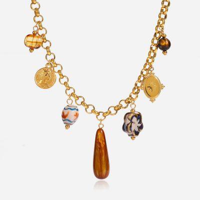 Wholesale 3D Stainless Steel Gold Key Pendant Necklace - Custom Brass Ornament