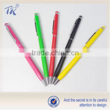 Best Selling High Quality Promotional Metal Slim Colorful Touch Pen