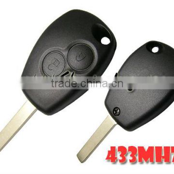 Renault 2 Button Remote Key With VA6 Blade Round Button