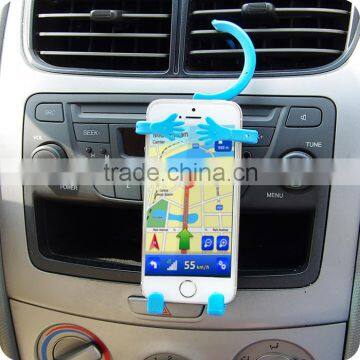 Flexibile multi use mobile phone holder for car air vent backseat