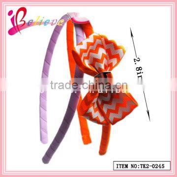 New arrival wave ribbon bow hairband 2 pcs/set korean headband (TK2-0245)