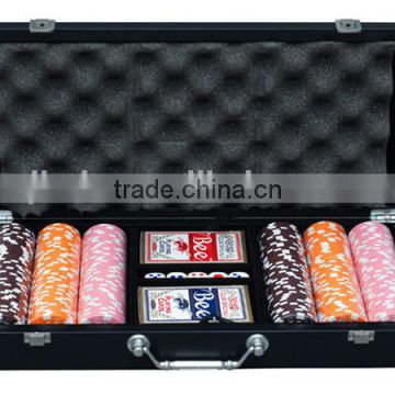 300 pcs jack daniels casino poker chips set with wooden box