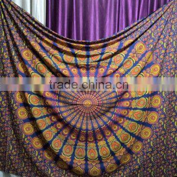 Beautiful Peacock Mandala Hot Selling Tapestries Wall Decor Boho Yoga Mat photo-5