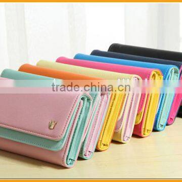 Latest Fashion Colorful Crown Women Wallet Ladies Leather Purse China Wholesale