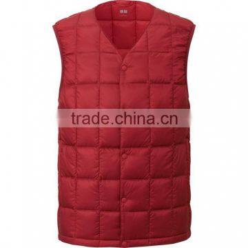 winter wholesale 100% polyester red safety vest men custom