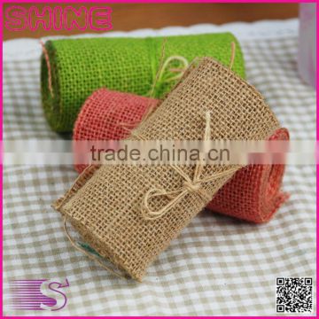 10*155CM Jute Burlap colourful simple pastoralism customized DIY decoration jute roll