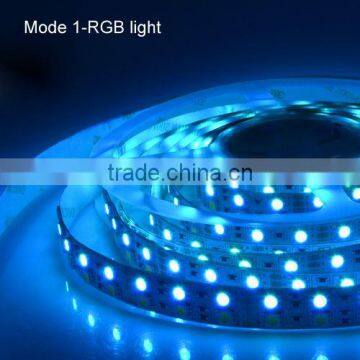 16.4FT Double Row 5050 RGB LED Strip 5M 600 Led SMD Led Fleible Light Ribbon Tape & DC 12V 10A Power & 86bo Dimmer Controller photo-4