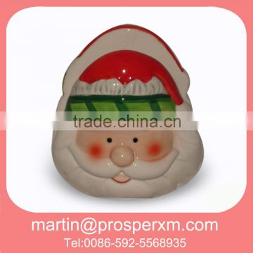 Christmas ceramic santa napkin holder chain