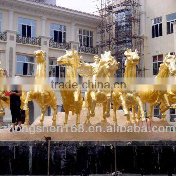 Supply in the factory house/make to order a glass steel the horse carve a stainless steel/the copper carve