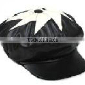 Leather cap / fashion cap / leather hat