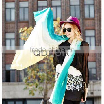 QD80444 Lady European Design 100% wool with Environment Activity Printed Long Soft Scarves