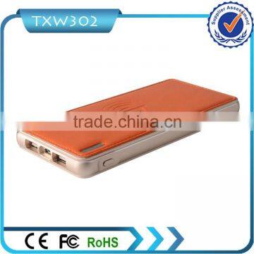 Dual USB Power Bank QI Stand 3 Coils Wireless Charger photo-5