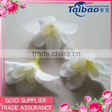 Factory wholesale ivory fabric orchid flower heads for making wedding brooch