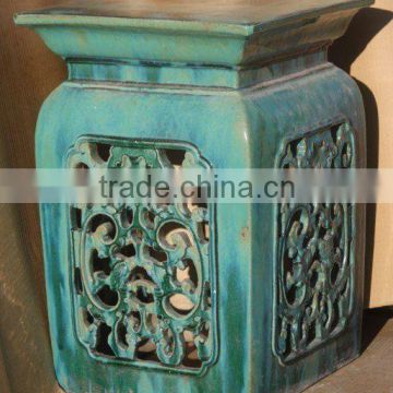 Modern Chinese Beautiful Carved Porcelain Decorative Stool