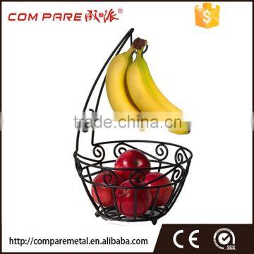 Black Powder Color Fruit Basket Dispenser Holder