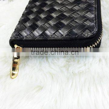 High Quality Fashion Black Women PU Wrinkle Cluth Wallet Famous Brand Designer Bag Purse Wallet photo-4