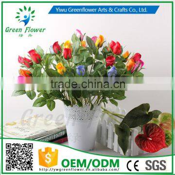 Greenflower 2016 Wholesale Real Touch Latex PU China Artificial Flowers Rose Bud for Wedding Decoration photo-3