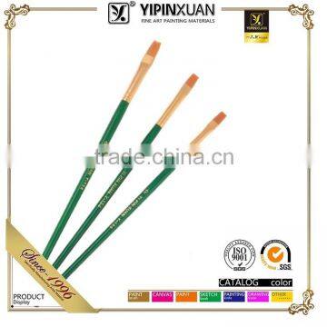 Free Sample In Stock 3Pcs 2015 New Professional Nylon Hair Wood Handle Art Paint Brush Set For Oil Paint