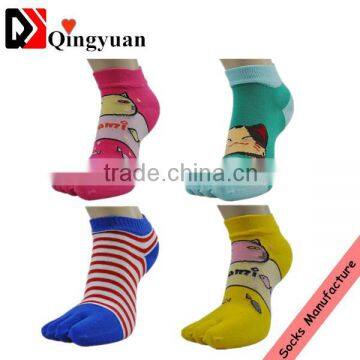 wholesale five toe socks strip women socks cotton socks for women