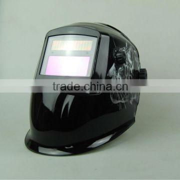 Auto dimming solar power battery assisted welding helmet