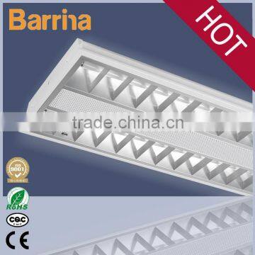 Tri-chromatic fluorescent t5 grille lamp fixture,mounted louver light