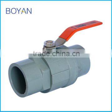 BOYAN taizhou stainless steel handle pvc 2pc ball valve