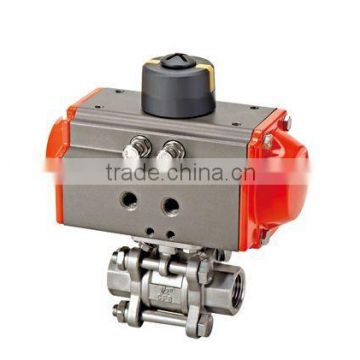 Pneumatic Three-Piece Ball Valve, pneumatic ball valve, pneumatyczny zawor kulowy