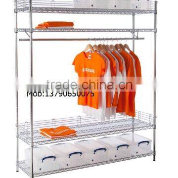 Chrome Wardrobe Shelving wire basket shelving