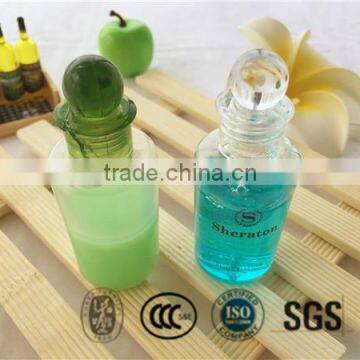 Wholesale hotel shampoo bottle with crystal ball cap 30ml-35ml