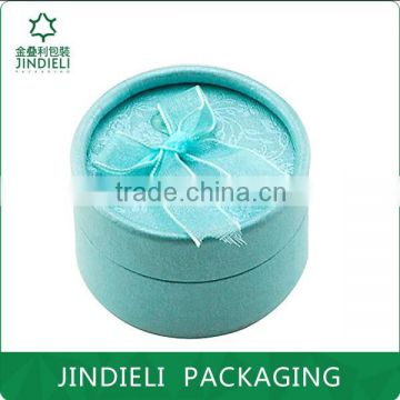 light green round small bowknot jewelry gift box