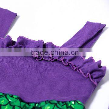 New Arrival Children's Mermaid Sets Pretty Dress With Purple Pants photo-4