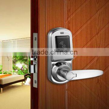 wood door handle and lock