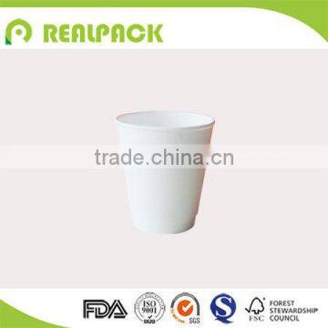 Disposable double wall paper cheap cups white plain