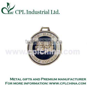 round gold embossed sport medals and trophys