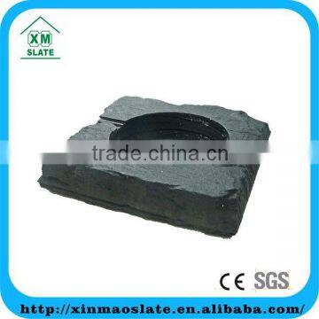 [factory direct] 12x12x3cm Rough Eage Square Slate Soap Dish Item ZT-1212SD2A