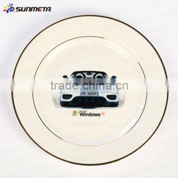 Sublimation Ceramic Gold Rim Plate 8 Inch Plate Wedding Gifts