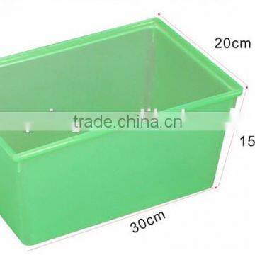 commercial plastic container for food display without lid