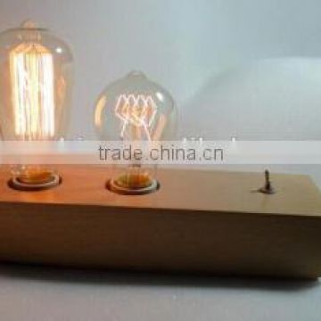 Good quality Edison table lamps with wooden base