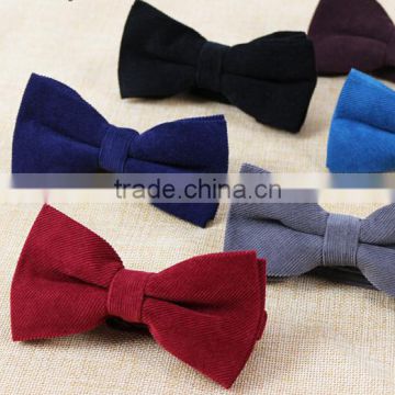 Vintage Corduroy Bow tie For Men,Elegant Fabric Bowtie For Winter