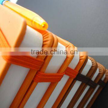 Hot Sale Orange Faux Leather a6 Size Notebook With Pen photo-6