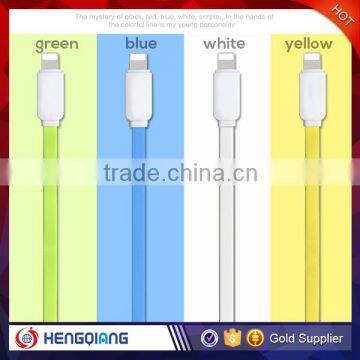 Noodle Flat Data line fast charger Sync USB charging cable with longlife time for iphone