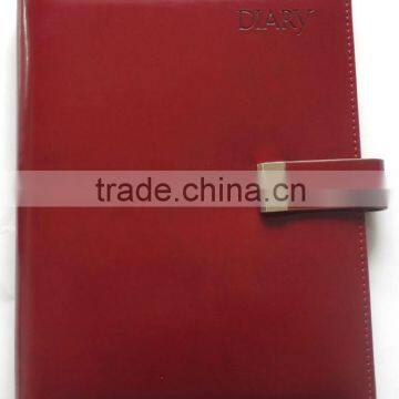 Red 2016 Daily a4 diary leather for women