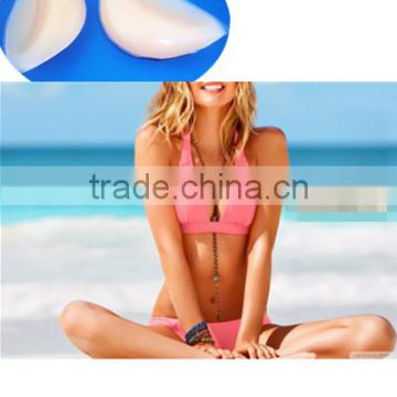 Fashionable breast up bra inserts for swimwear push up silicone padded bra inserts