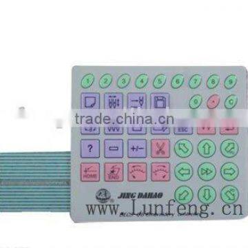 Tactile membrane keypad with transparent window